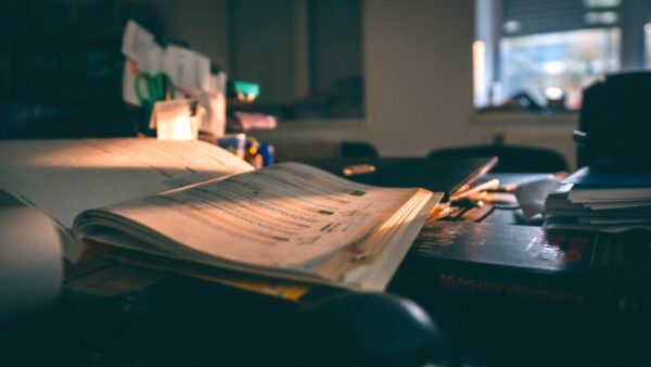 project binder on a desk