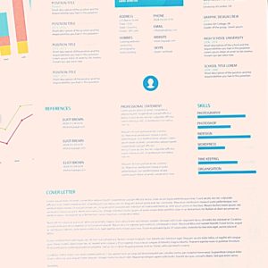 sample resume overlapping some business charts